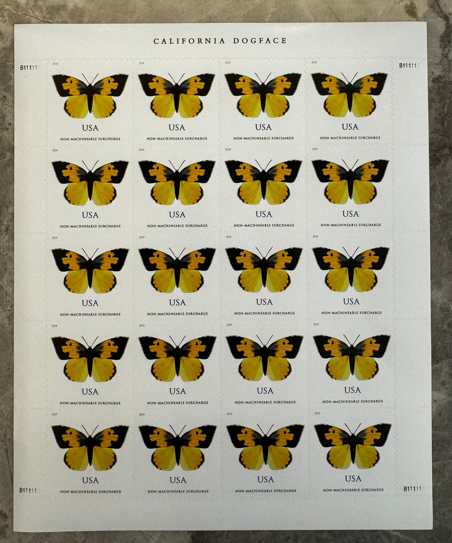 California Dogface Butterfly Forever First Class Postage Stamps - Mailboxes of Flushing