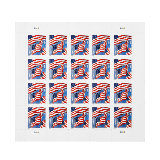 2022 US Flags (Sheets / Rolls) Forever First Class Postage Stamps