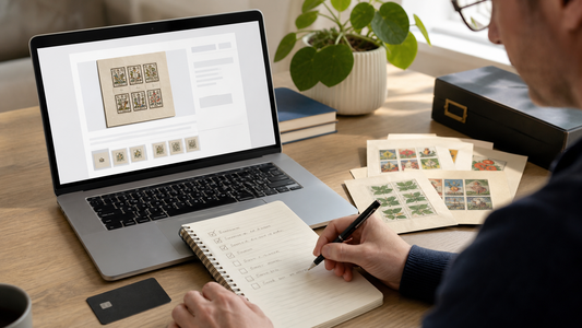 evaluating online postage stamp dealer