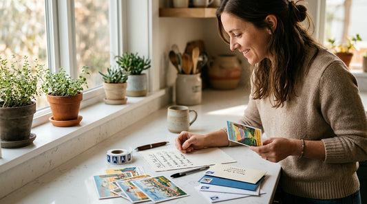 Postcard Mailing Checklist Before You Drop It in the Mail editorial image