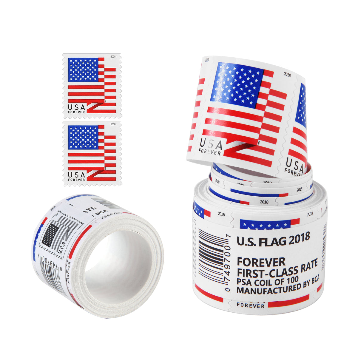 Multiple Forever Flags 2018 US Flag Forever Stamps | Mailboxes of Flushing
