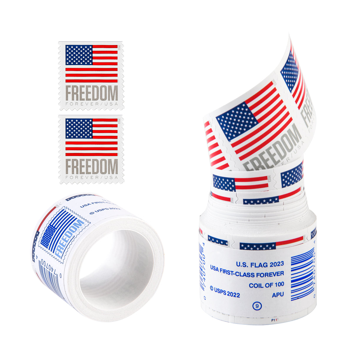 Multiple Forever Flags 2023 US Flag Forever Stamps – Freedom Booklets & Rolls – Mailboxes of ...