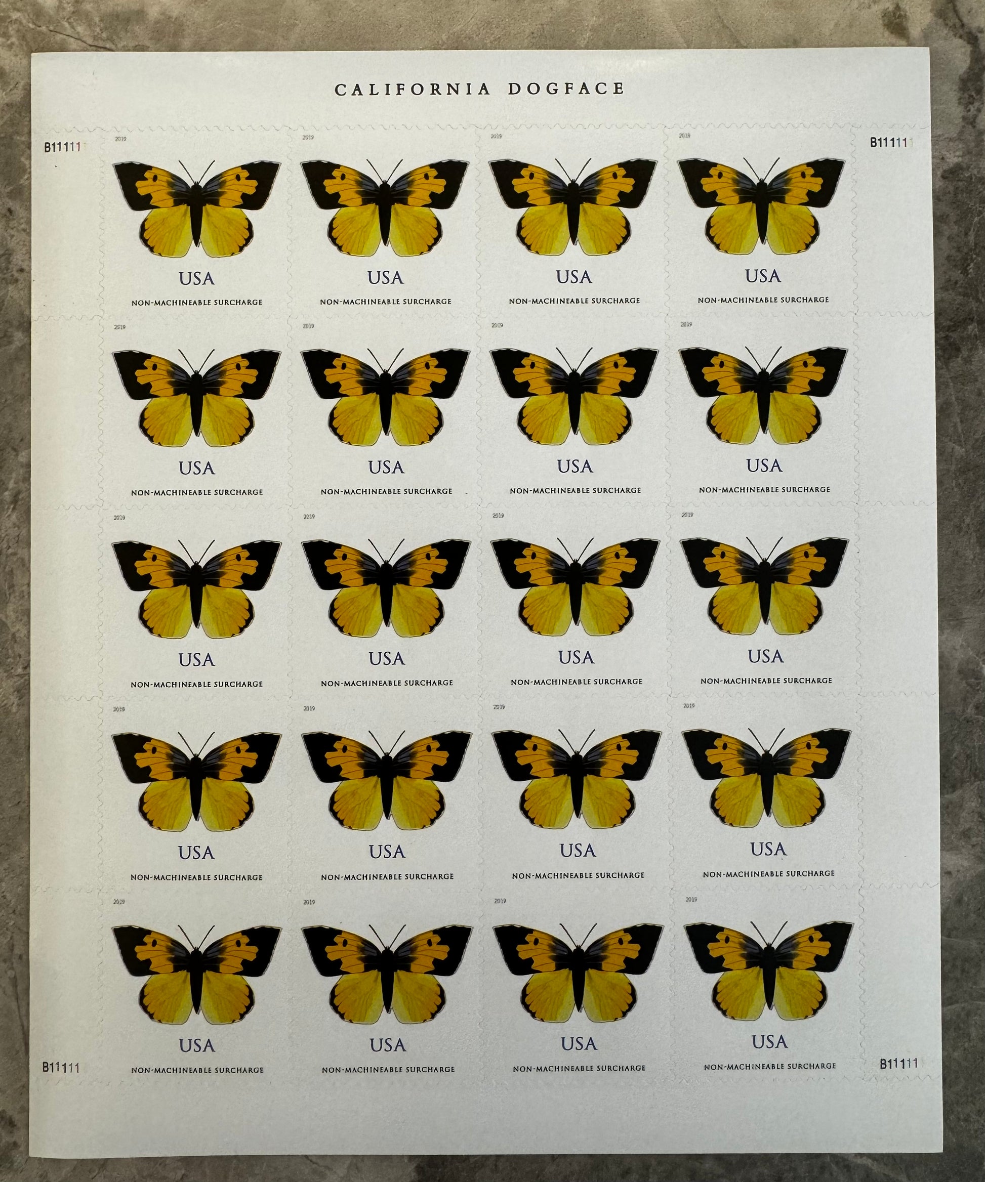 California Dogface Butterfly Forever First Class Postage Stamps - Mailboxes of Flushing