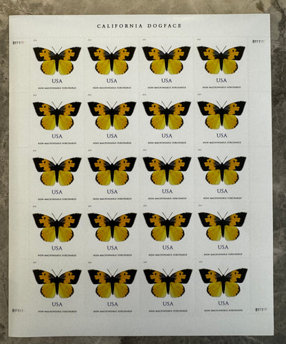 California Dogface Butterfly Forever First Class Postage Stamps - Mailboxes of Flushing