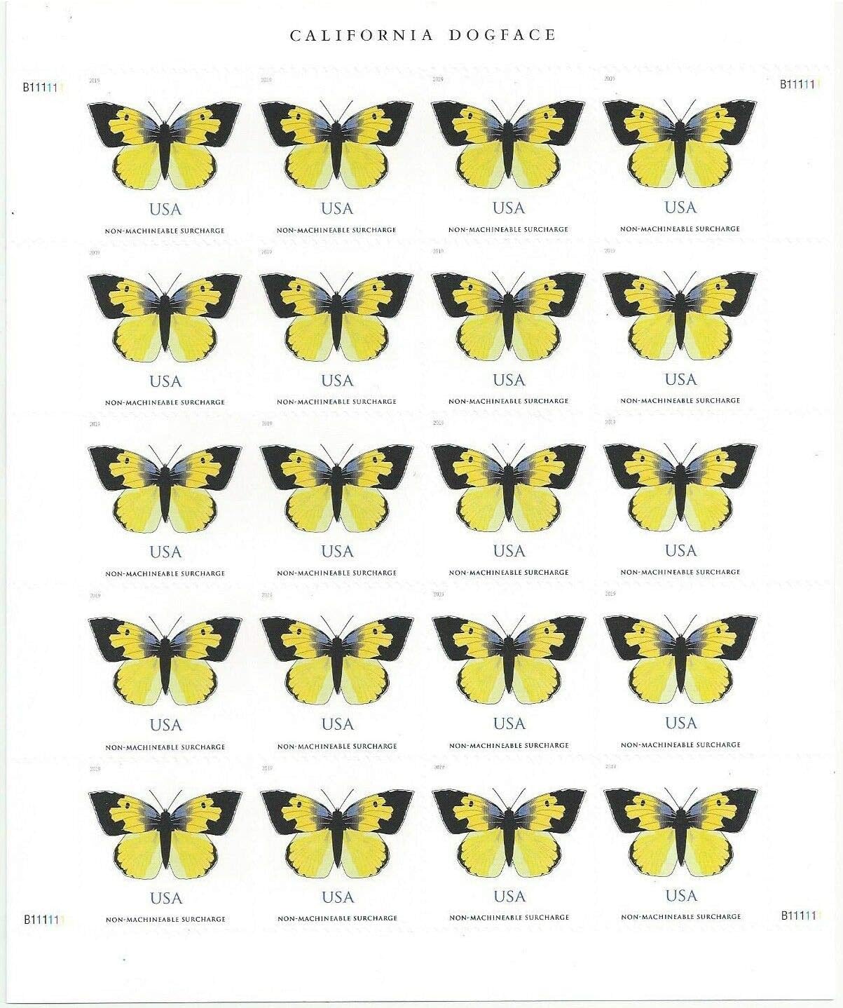 California Dogface Butterfly Forever First Class Postage Stamps - Mailboxes of Flushing