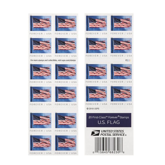 2019 US Flags Forever Postage Stamps available in Rolls / Booklets