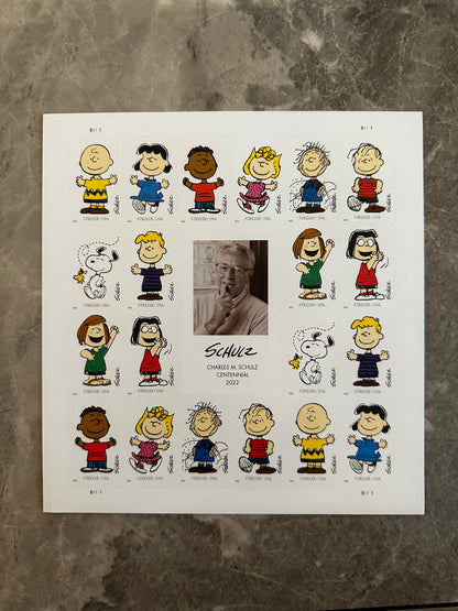 Cartoonist Charles Schulz "Peanuts" Forever Postage Stamps - Mailboxes of Flushing