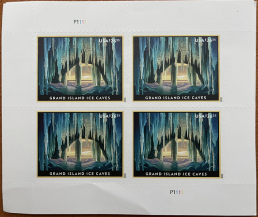 Grand Island Ice Cave Express Priority Stamps - Mailboxes of Flushing