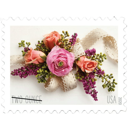 Garden Corsage Two Ounce Forever First Class Postage Stamps - Mailboxes of Flushing